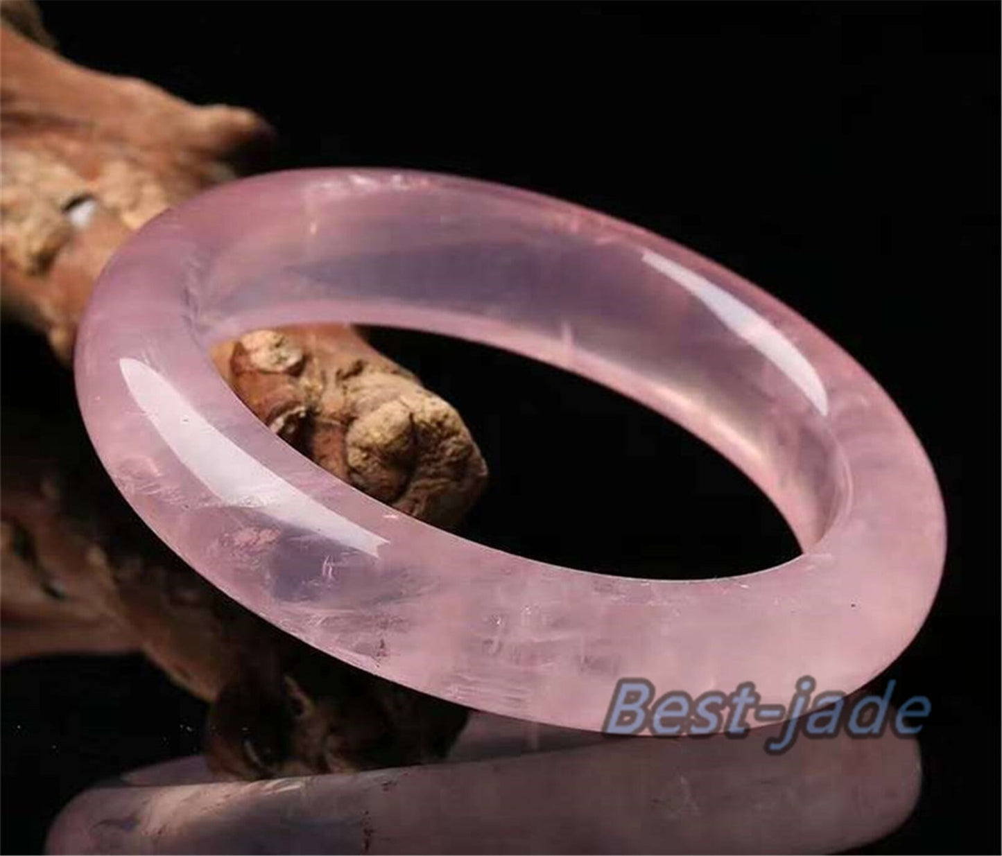 52–70 mm Großhandelsarmband aus natürlichem Rosenquarz, durchscheinendes natürliches Rosenquarz-Kristall-Armband. Ein Steingeschenk