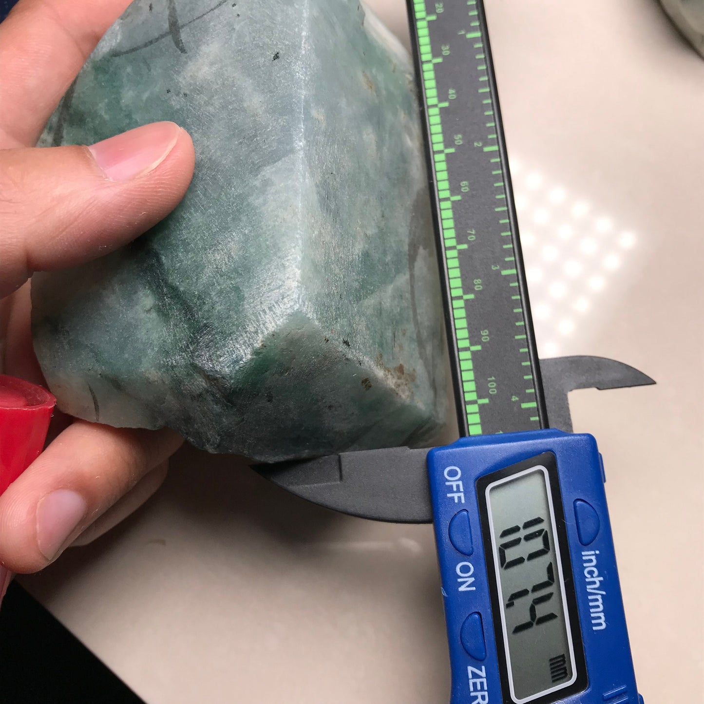 592g Natural Jadeite Green flower Raw stone Burmese Grade A jade preform Rough Burma Jade stone Burma jadeite Design Pendant 翡翠A货 蓝水飘花石料034
