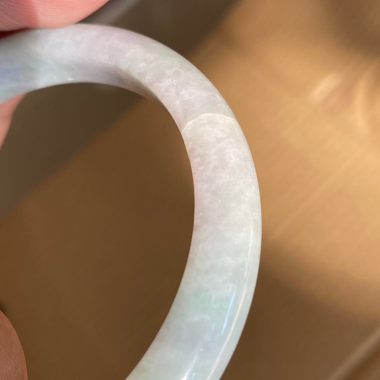 54.8mm Grade A Jade Natural green Round bangle Myanmar jadeite Lady Bracelet Ice green Type A stone small hand female bangle 翡翠飘花手镯