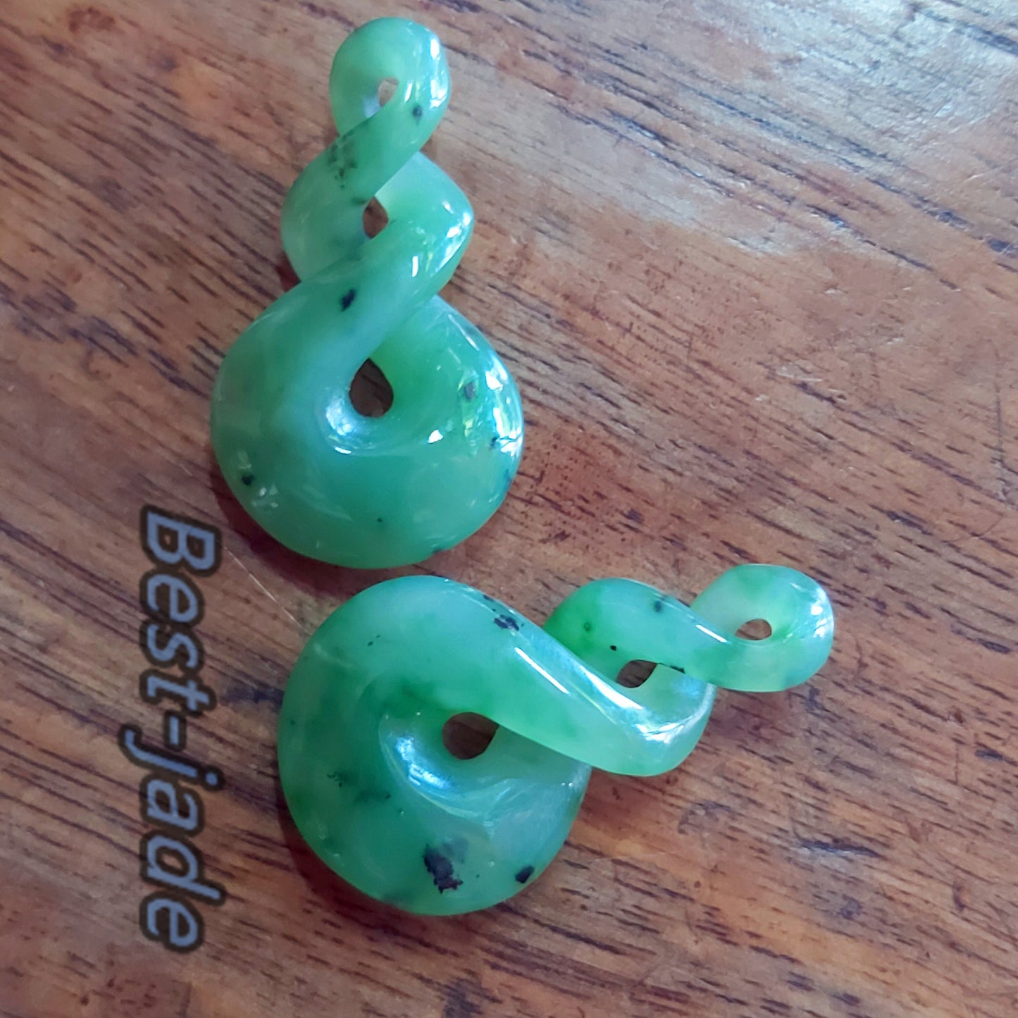 Echter grüner Nephrit-Jade-Anhänger NEUSEELAND Maori-Stil Greenstone Pounamu Kanadischer Jaspis Koru Aquaman Angelhaken Kleine Halskette