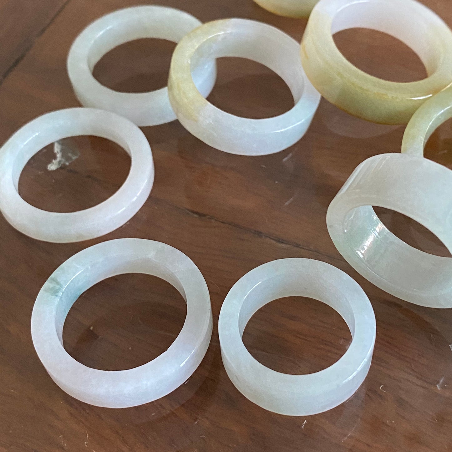 US Größe 5-12 Natürlicher Jadeit Ring der Güteklasse A Burma Jade Grüner Edelstein Lady Jade Bandring Myanmar Jadeit Schmuck Geschenk