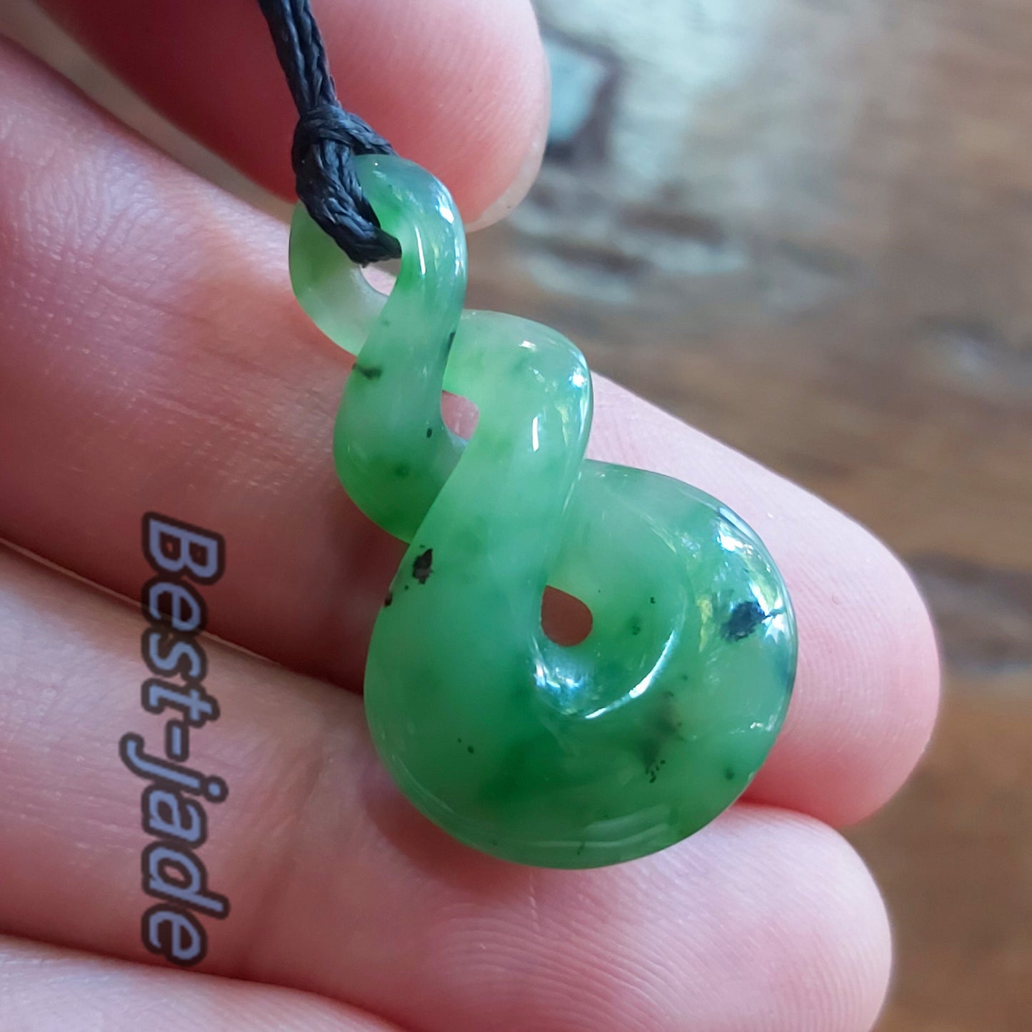 Echter grüner Nephrit-Jade-Anhänger NEUSEELAND Maori-Stil Greenstone Pounamu Kanadischer Jaspis Koru Aquaman Angelhaken Kleine Halskette