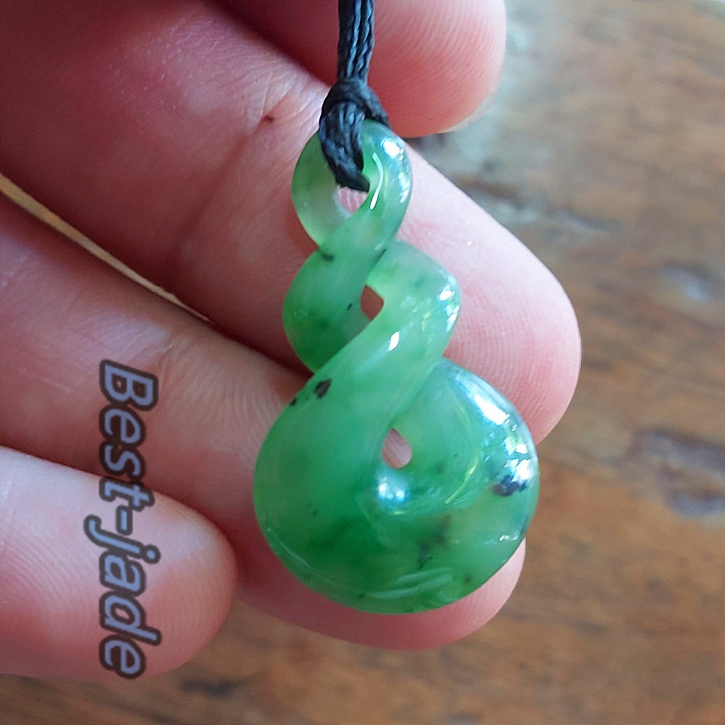 Echter grüner Nephrit-Jade-Anhänger NEUSEELAND Maori-Stil Greenstone Pounamu Kanadischer Jaspis Koru Aquaman Angelhaken Kleine Halskette