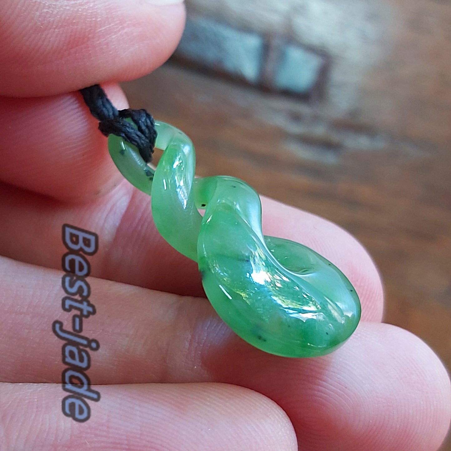 Echter grüner Nephrit-Jade-Anhänger NEUSEELAND Maori-Stil Greenstone Pounamu Kanadischer Jaspis Koru Aquaman Angelhaken Kleine Halskette