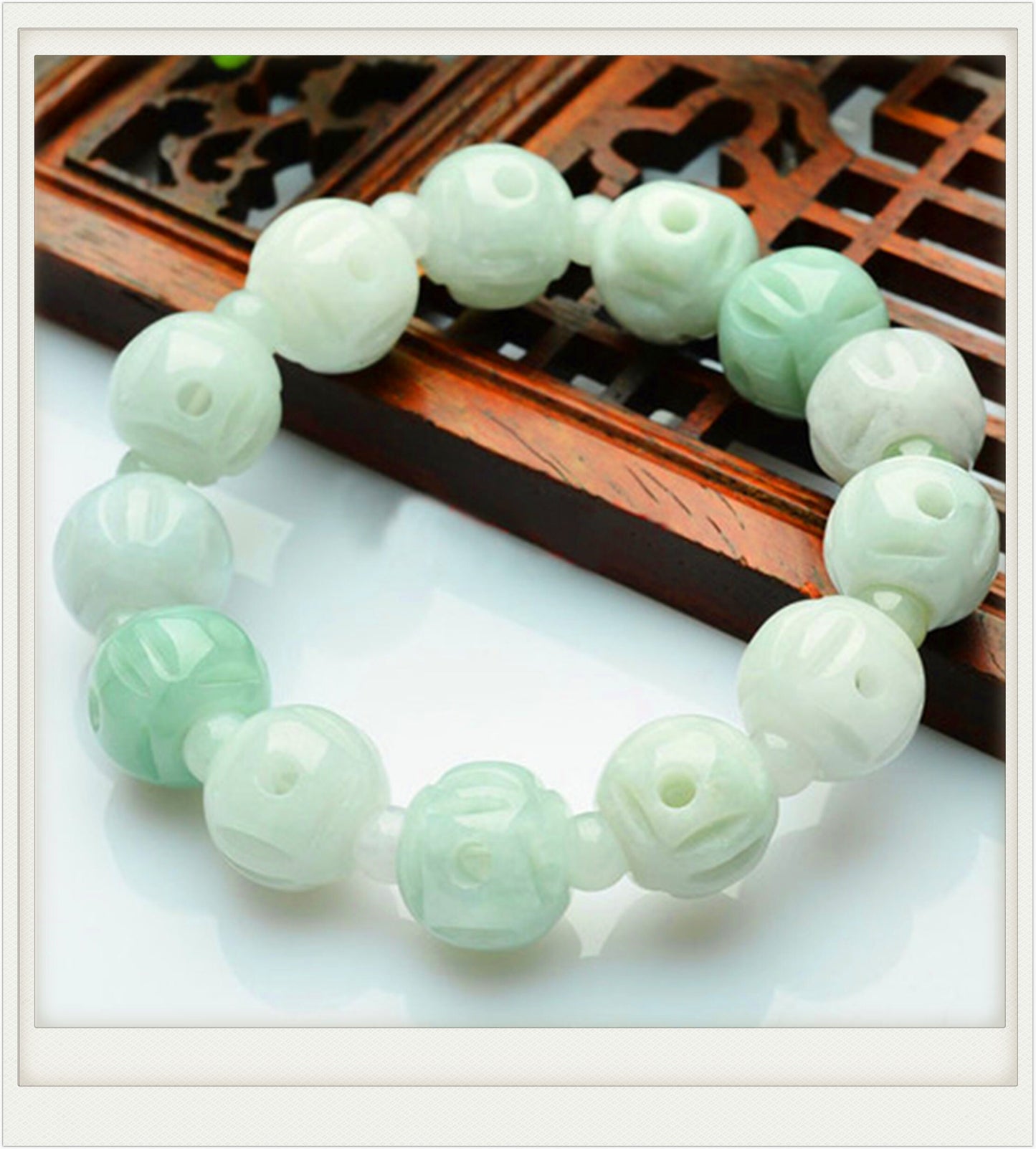 Natürliches Jadeit-Armband der Güteklasse A, Burma-Jade-Armreif, Damenkette, A-Stein-Armband, Schnurseil