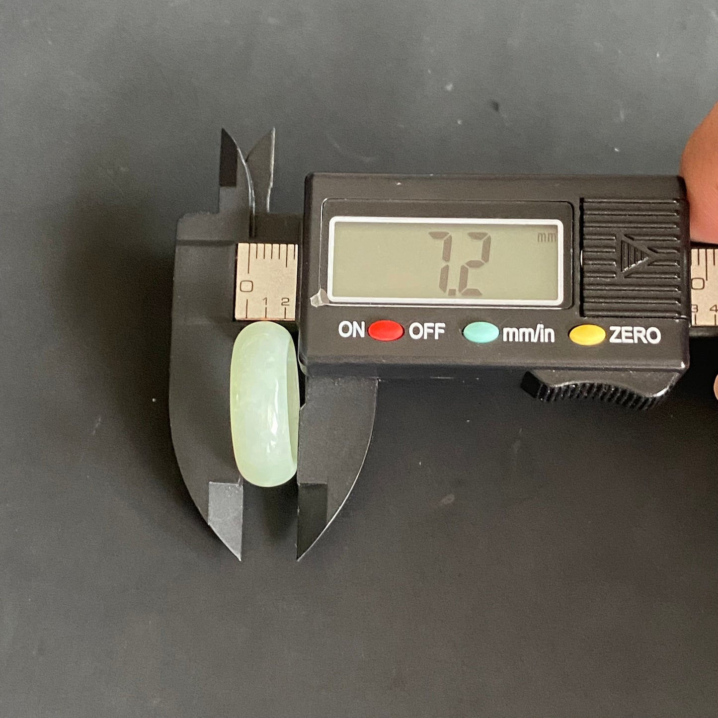 15.0mm green flower Grade A jade Narrow Band Ring Natural Real Jadeite Hand carved bead gemstone Burma Lady jadeware rings Type A stone