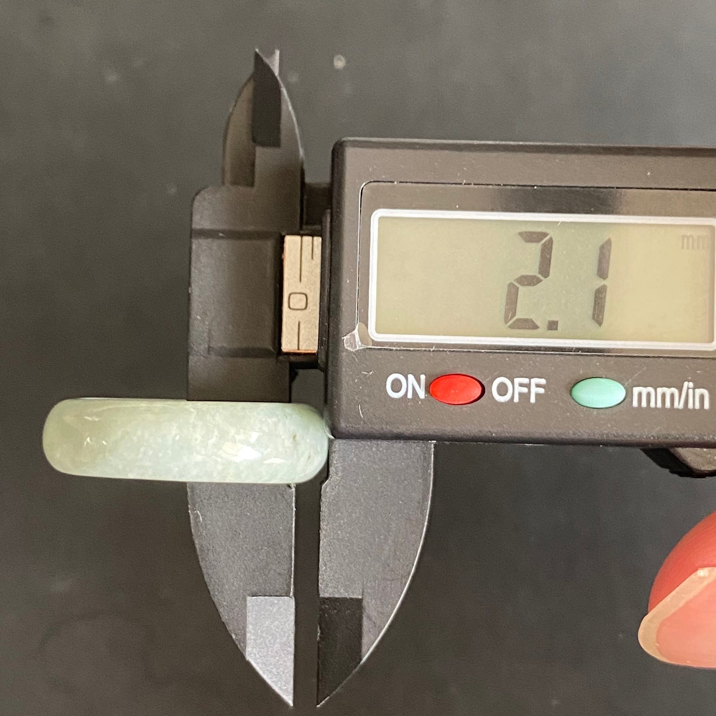 18.3mm green flower Grade A jade Narrow Band Ring Natural Real Jadeite Hand carved bead gemstone Burma Lady jadeware rings Type A stone