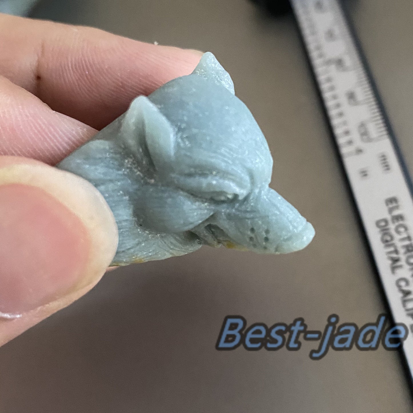 3D wolf Natural Black Grade A jade Band Ring Hand carved Burma jadeite animal Rough stone Man jewelry gift