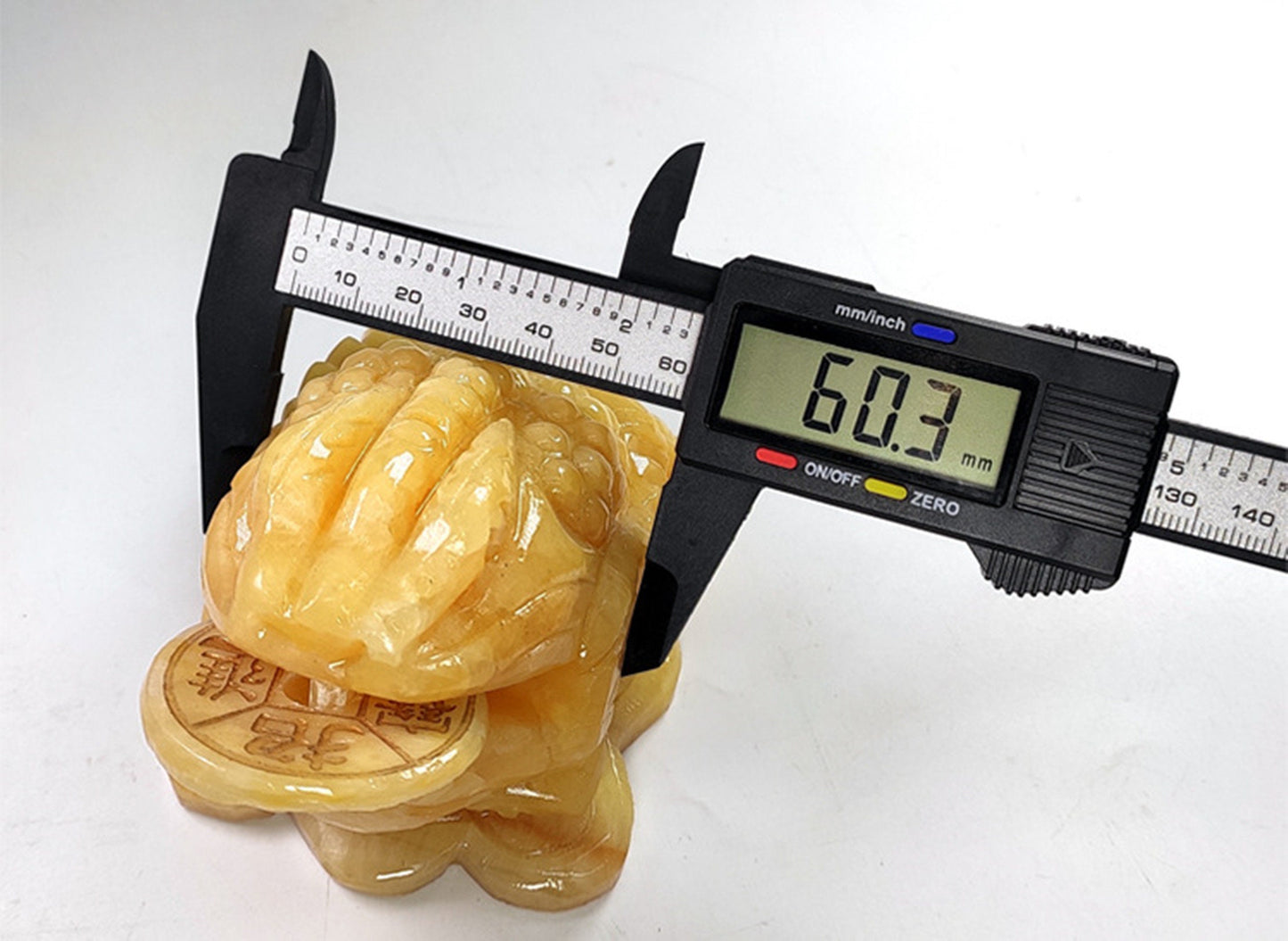 Jade Carving Tools Digitaler Messschieber, elektronischer Messschieber aus Kohlefaser, Mikrometer mit großem LCD-Display, Zoll-/metrisches Lineal