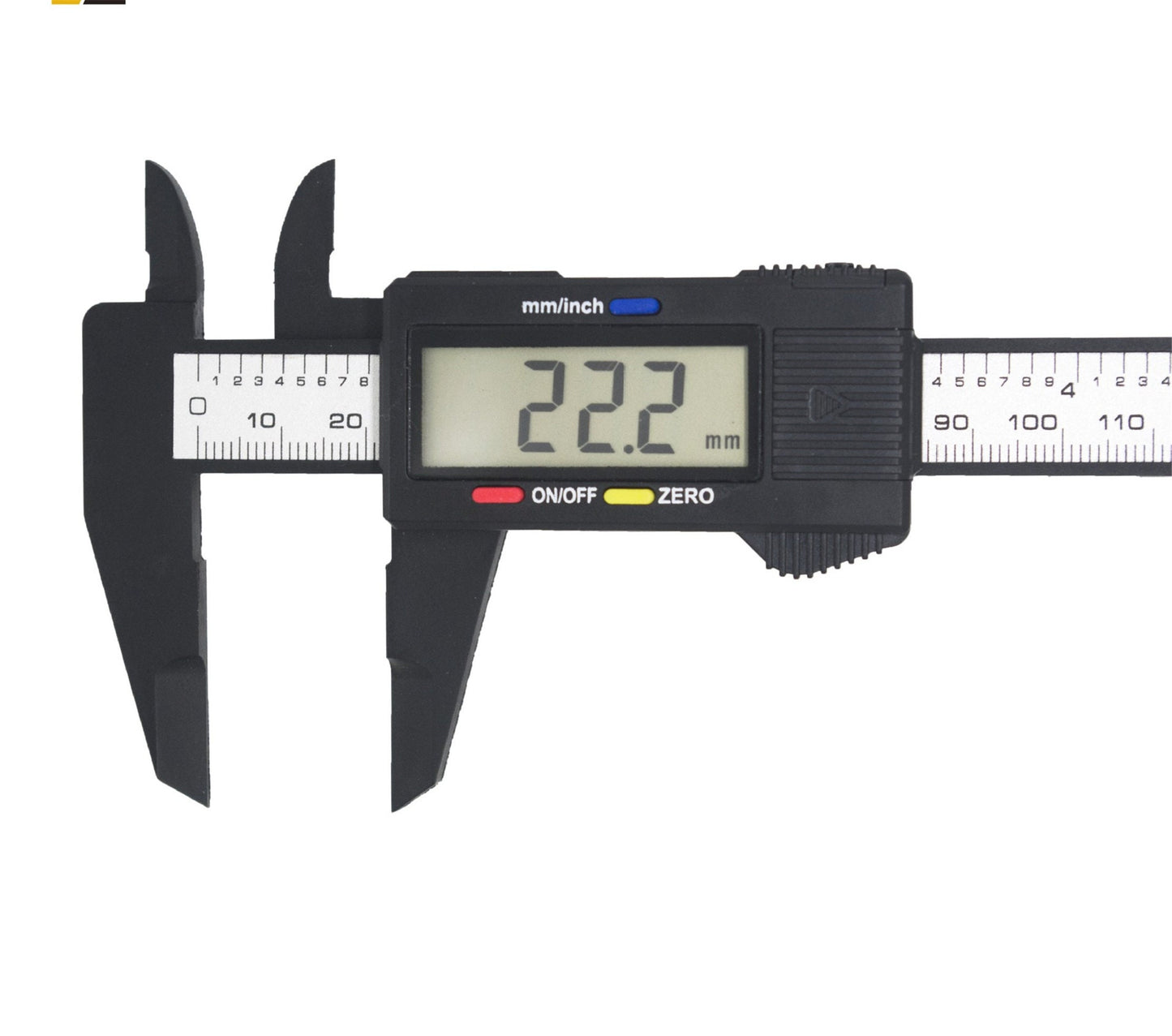 Jade Carving Tools Digitaler Messschieber, elektronischer Messschieber aus Kohlefaser, Mikrometer mit großem LCD-Display, Zoll-/metrisches Lineal