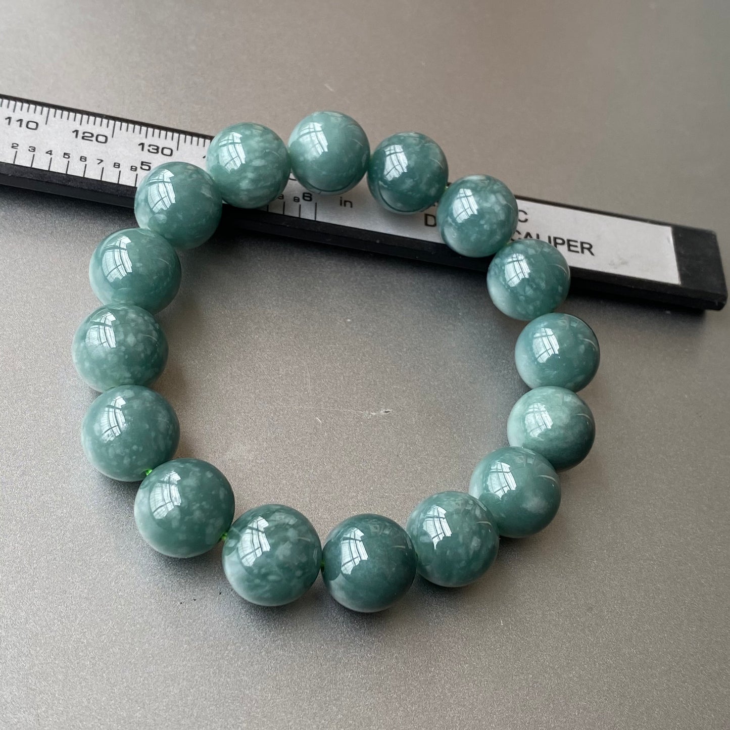 Beautiful Natural Guatemalan jadeite Translucent Blue Grade A jade Round beaded bracelet Guatemala jade Female Jewelry jade gift
