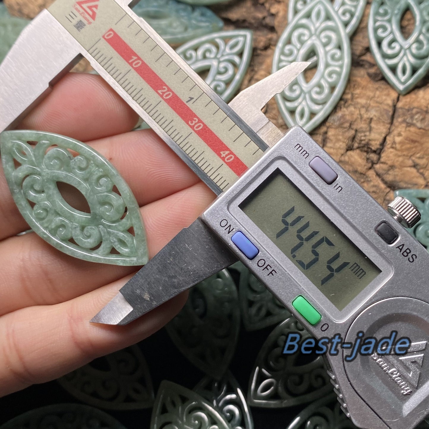 Großhandel Grade A Jade Augenform Grüner Jadeit Perlen Blumenanhänger Typ A Jade Ice Myanmar Jadeit DIY Halskette Ohrringe