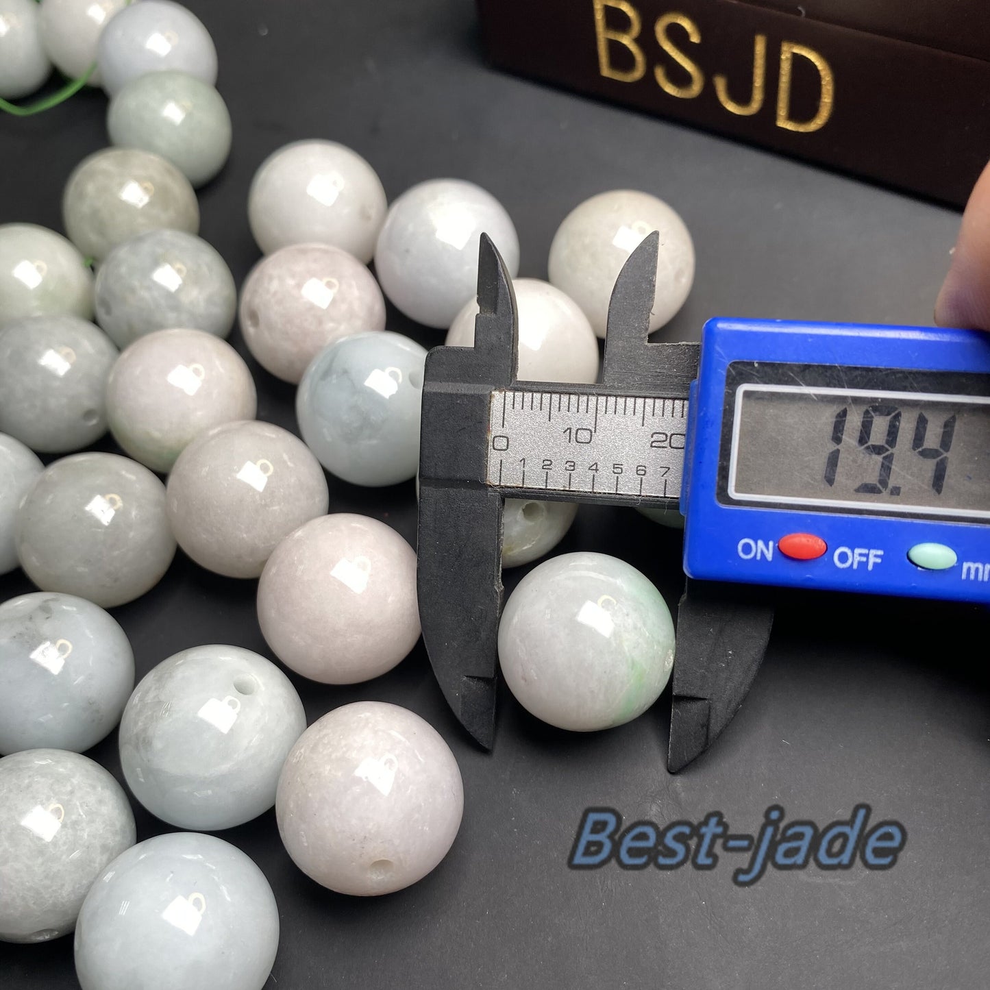 20mm Natürliche Grade A Jade Burma Jadeit Rundheit Perlen Kugel GRÜNe Jade DIY Schmuck Jade Halskette runde lose Perlen Jade Ohrringe