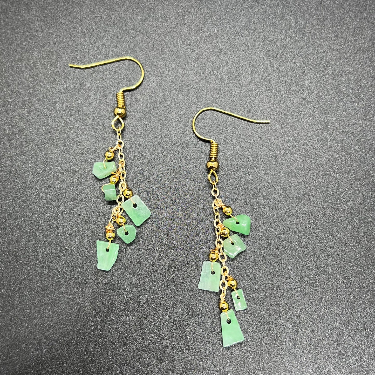 Natürlicher Jadeit, transparente Ohrtropfen-Jade-Ohrringe mit vergoldeter Öse, Burma-Jade, Güteklasse A, Jade-Ohrstecker, lose Perlen, Schmuck, Geschenk für Sie
