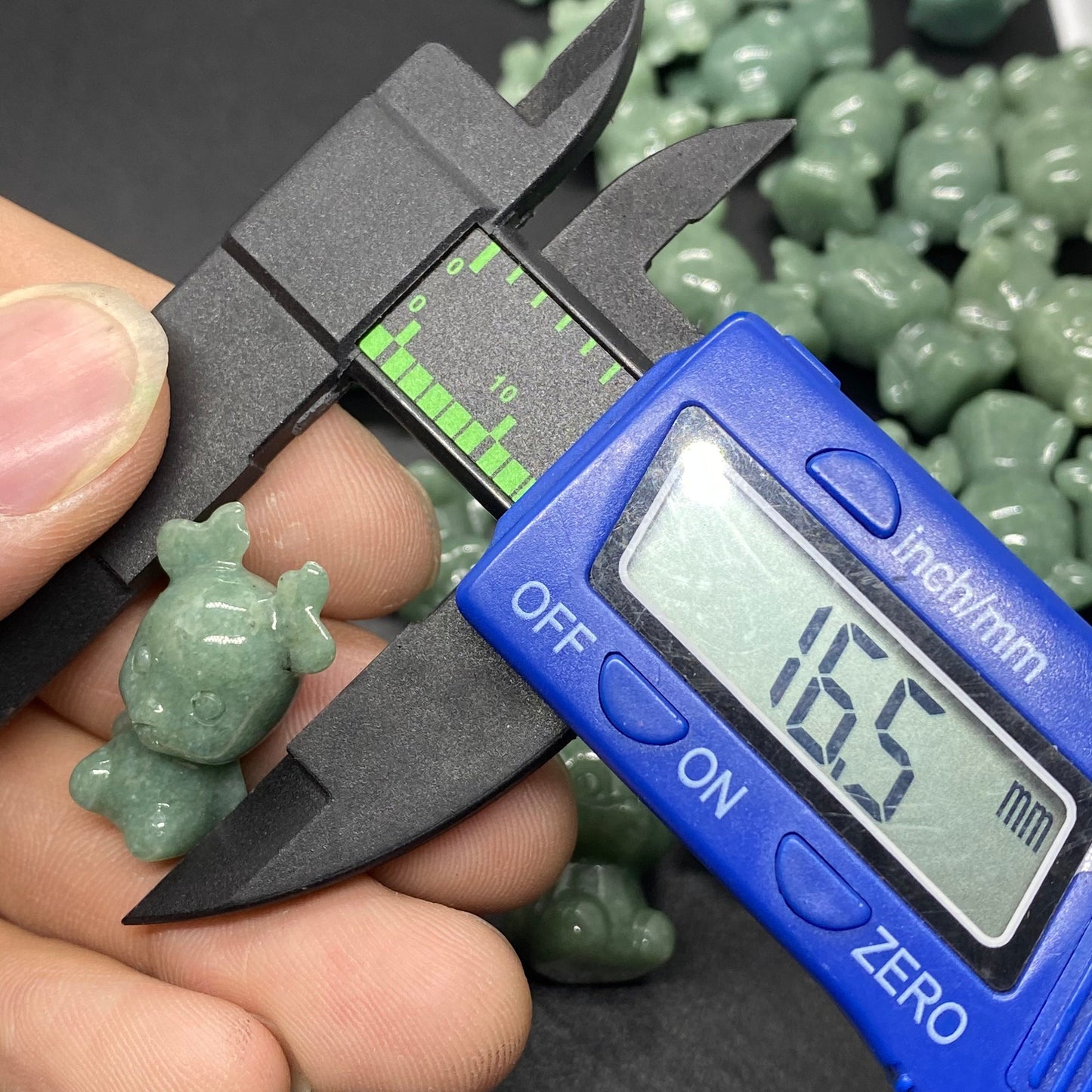 Cute Deer pendant Natural Green Grade A Jade Burma Jadeite 3d cartoon earrings bead hand Carved Myanmar jade Pendant Christmas present gift