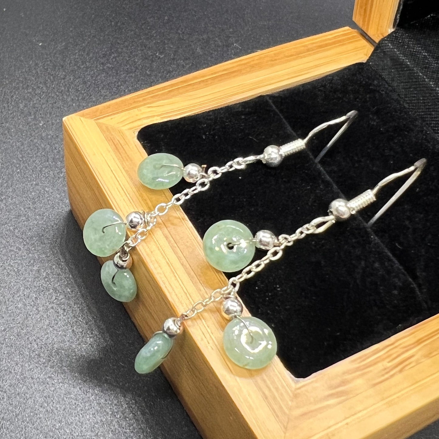 Natürlicher Jadeit, transparente Ohrtropfen-Jade-Ohrringe mit vergoldeter Öse, Burma-Jade, Güteklasse A, Jade-Ohrstecker, lose Perlen, Schmuck, Geschenk für Sie