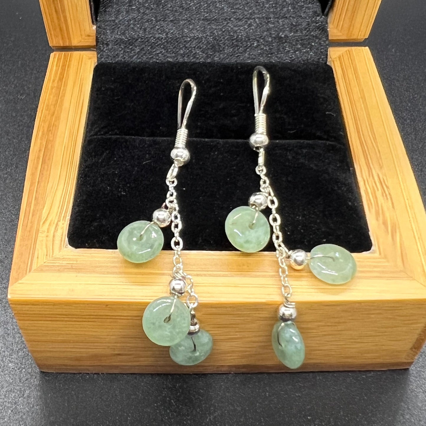 Natürlicher Jadeit, transparente Ohrtropfen-Jade-Ohrringe mit vergoldeter Öse, Burma-Jade, Güteklasse A, Jade-Ohrstecker, lose Perlen, Schmuck, Geschenk für Sie