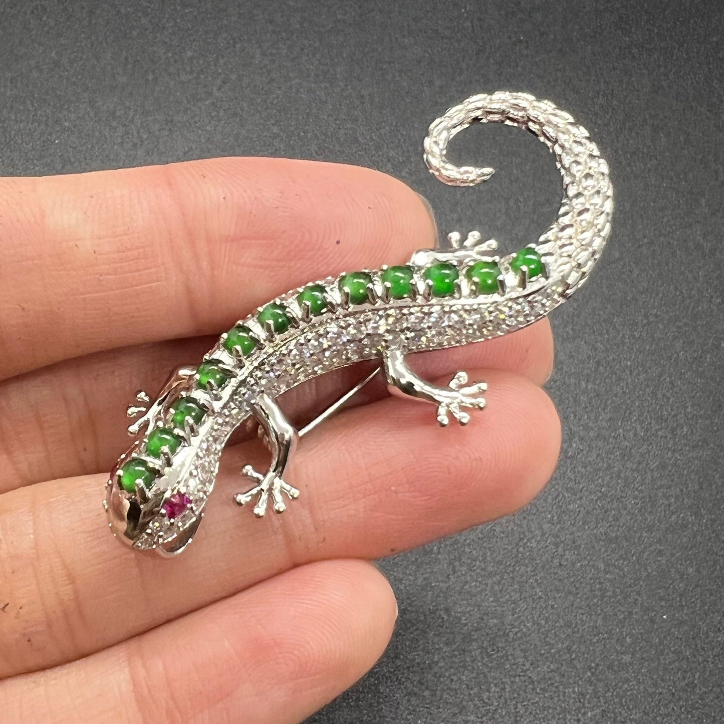Natural jadeite peacock brooch Transparent jade with s925 bail Burma Jade Grade A jade loose beads breastpin Jewelry gift for her