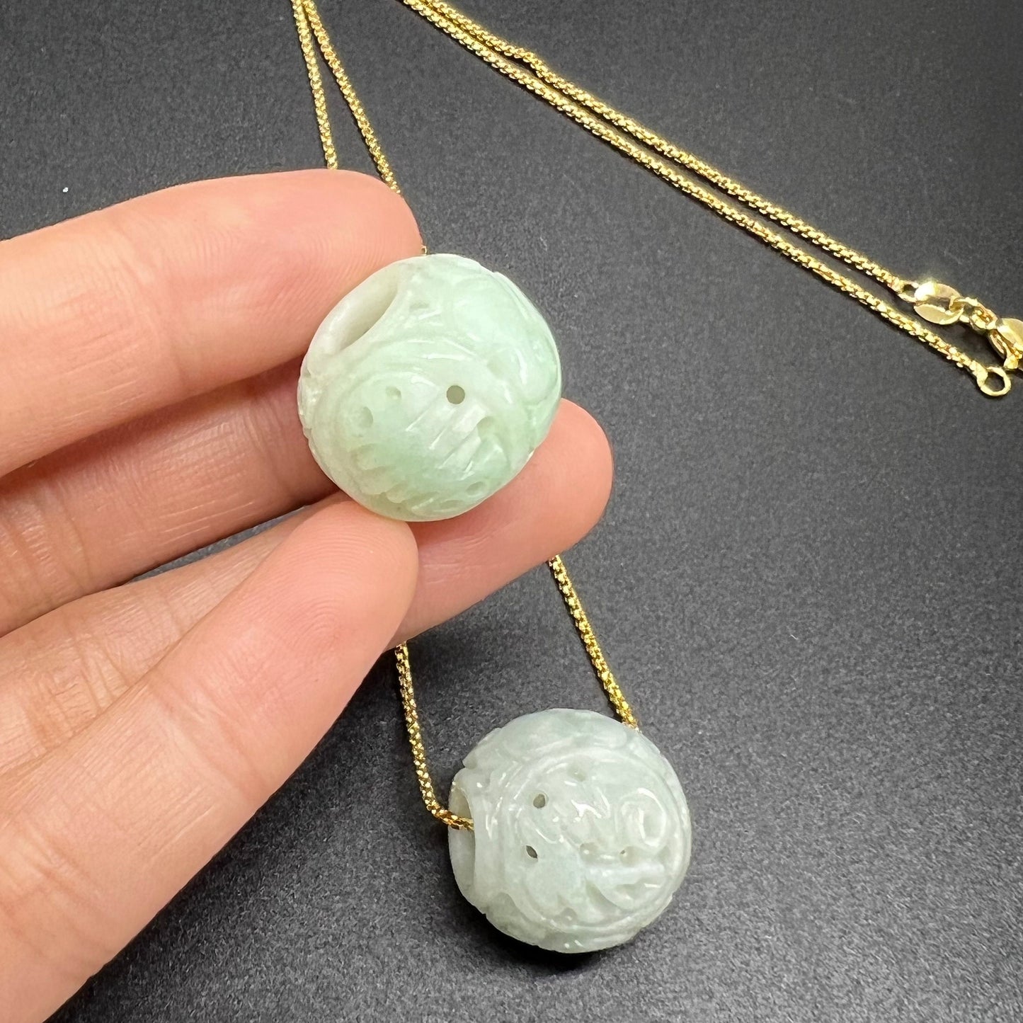Vintage Barrel beads Grade A Jadeite Natural ICE Green Burma jade Lady pendant jewelry necklace Type A stone with sliver 925 chain