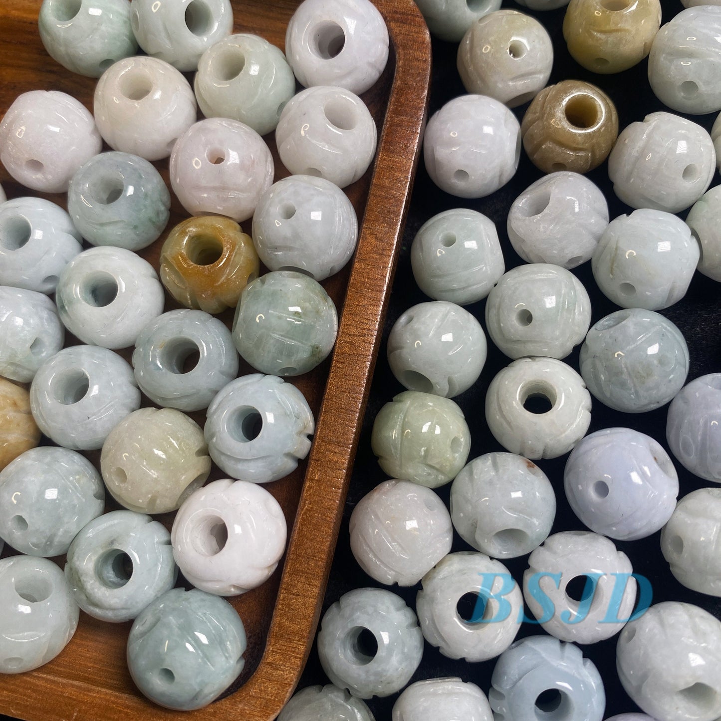 100 STÜCK 13mm Kugelform Grade A Jade grün Burma Jadeit Myanmar Jadeit Perlen