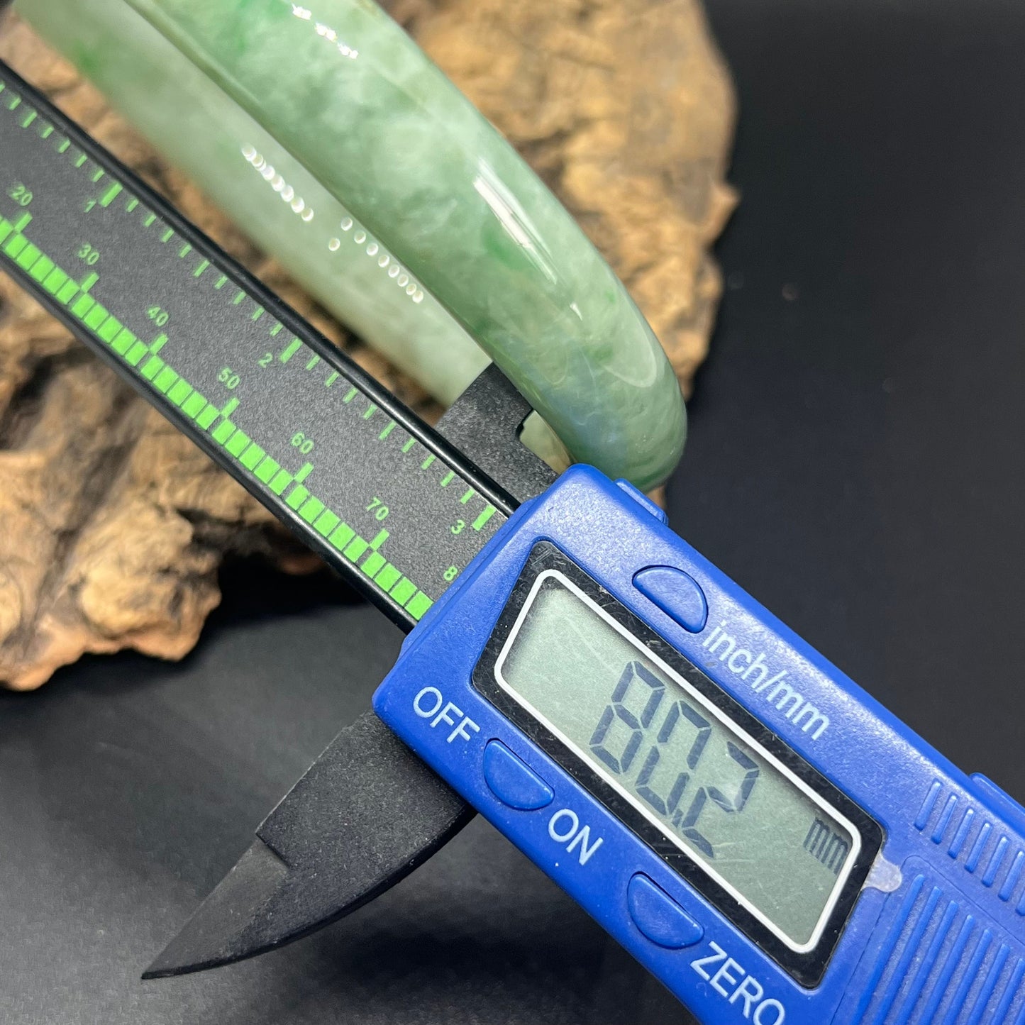 Huge 80.2mm Grade A Jade Natural green Big Round bangle Burma jadeite Lady Bracelet Type A stone small hand female bangle 翡翠飘花手镯
