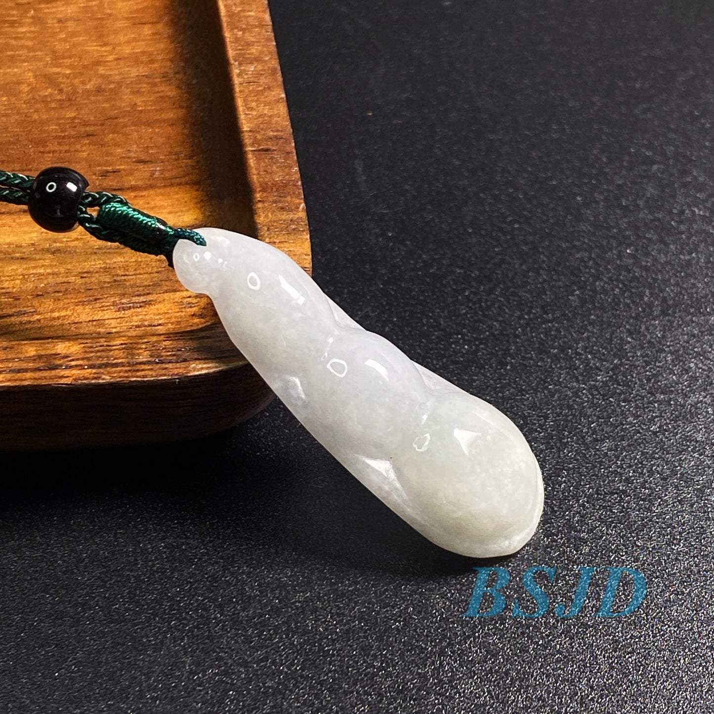 Green bean Grade A jade Pendant green Jade Natural Burma Jadeite pendant handmade DIY Jewelry earrings drop bead