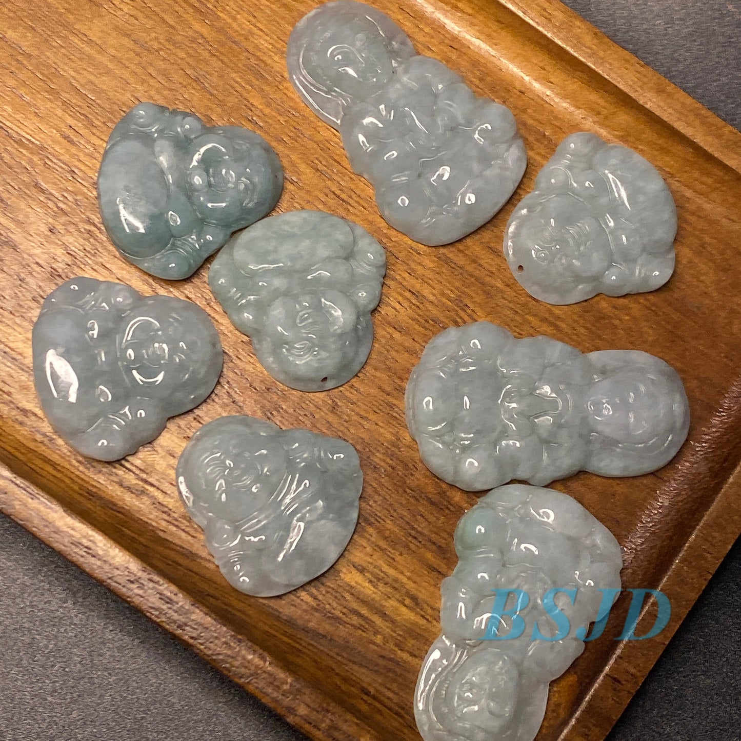 5 Paare KWAN YIN Buddha natürliche Grade A Jade ICE Jadeit chinesische geschnitzte Anhänger Halskette Statue Geschenk