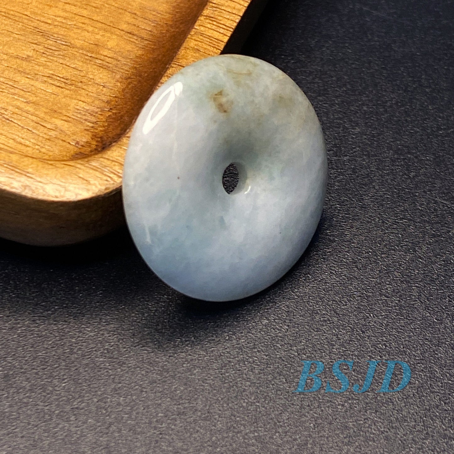 10 Stück Grade A Jade Lucky Donut Anhänger Naturgrün Burma Jade weiß Jadeit Scheibe Rundheit Perle Myanmar Ein Stein Anhänger