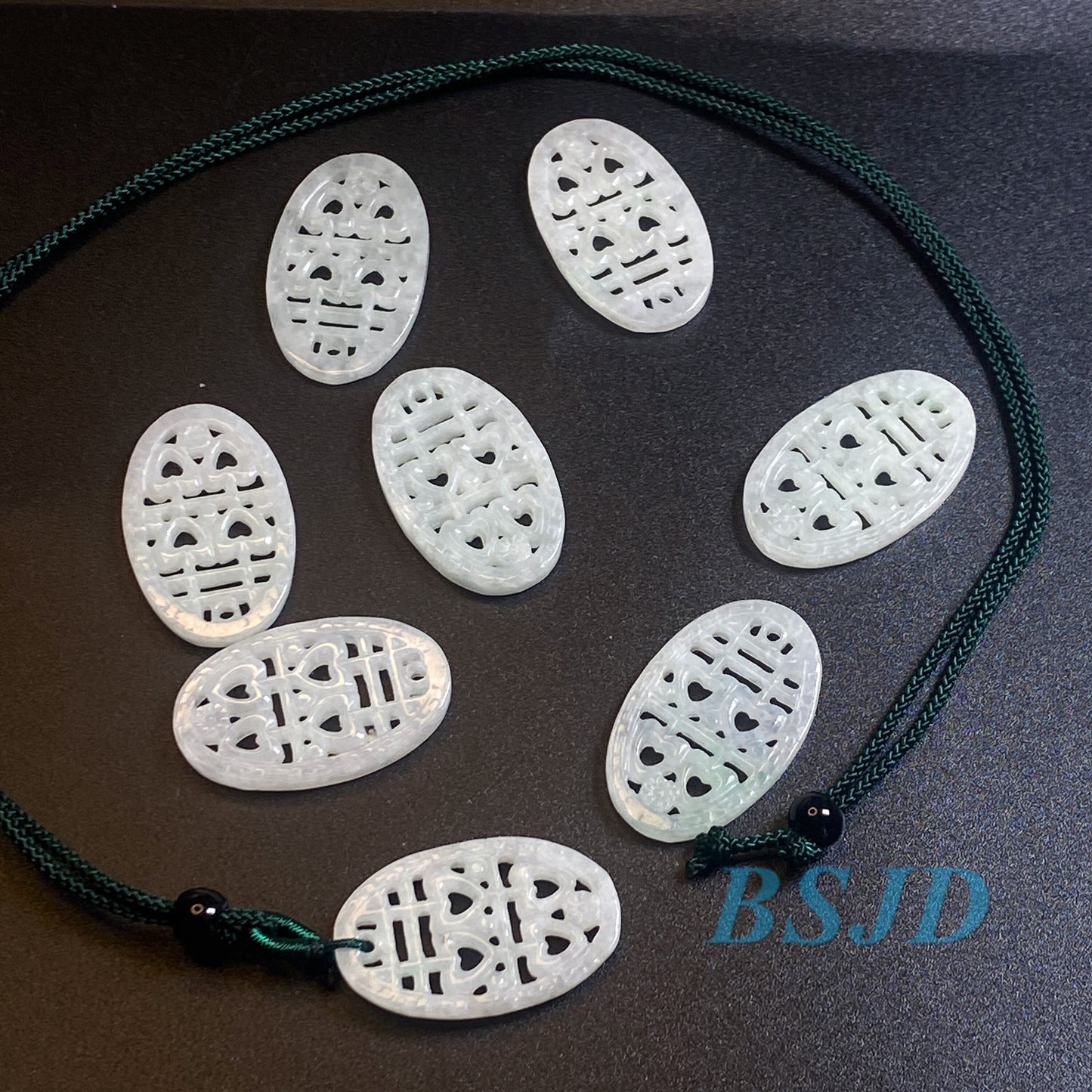 Vintage chinesischer 雙喜 Double Happiness Anhänger Natur Grade A Jade Myanmar Jadeit Burma Jade Stein Perlen Säugling Baby Mädchen DIY Ohrringe Tropfen