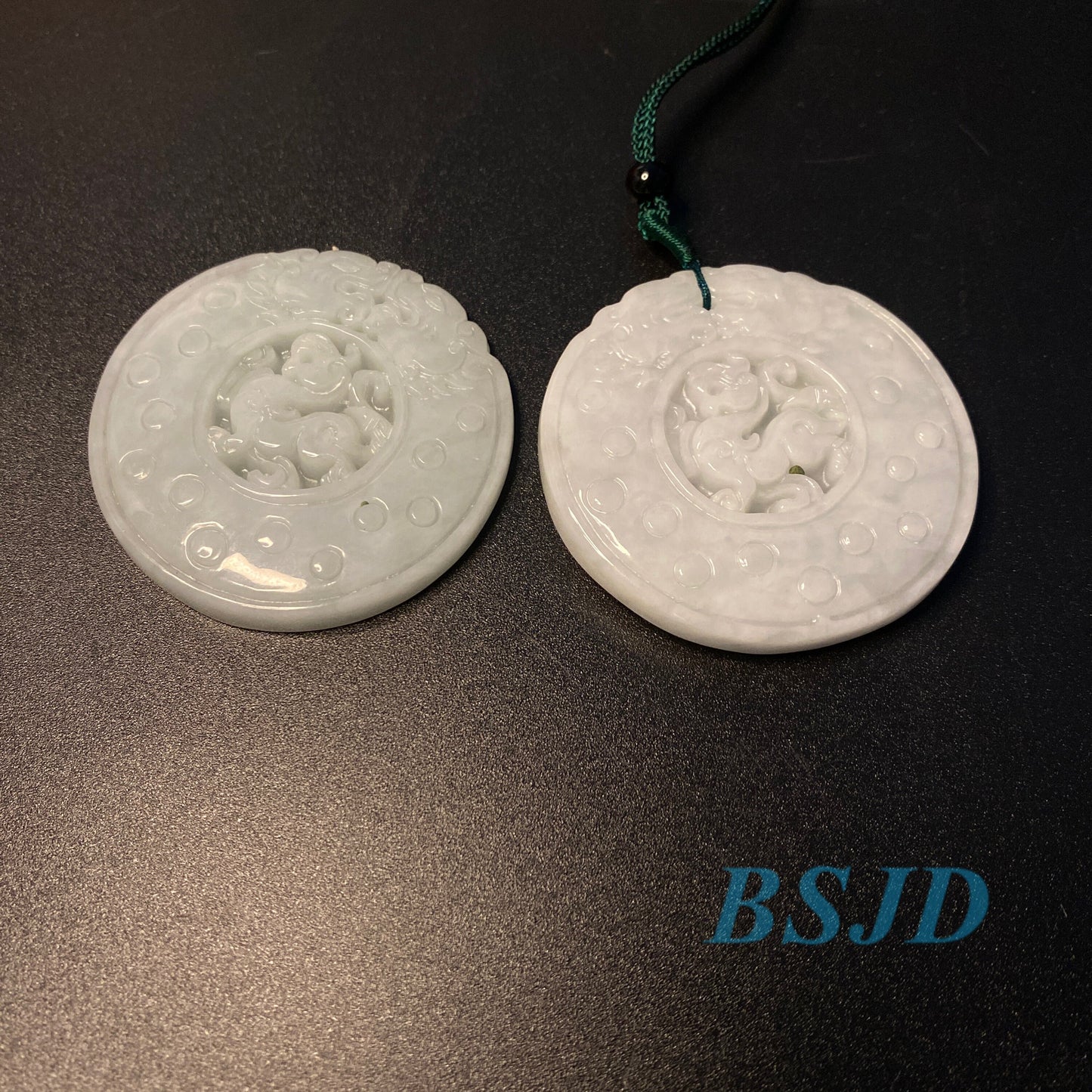 10 Stück (福到临门) Grade A Jade Drachen Anhänger Grüne Jade ICE Jadeit Schmuck Jade Geschenk DIY Jadeit