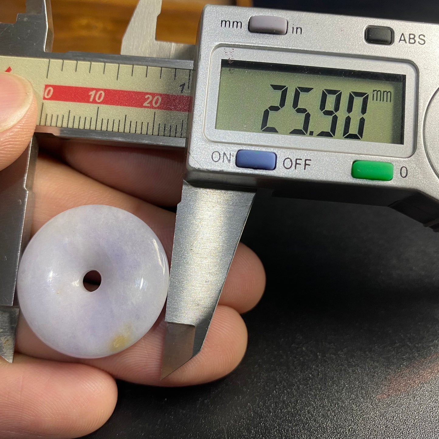 Donut Natural lavender Grade A Jade Ice burma Jadeite Lady pendant necklace BEADS Anhänger Gemstone Kid baby Жадеит jadéite Flat 翡翠 平安扣