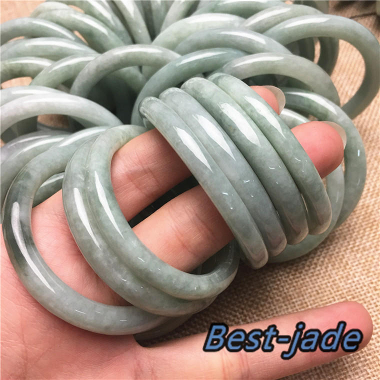 Certificated SMALL Size Natural Grade A Jade Bangle KID Bracelet Baby Handmade Children Boy Girl trottie Chain Green Burma Jadeite 1.63in