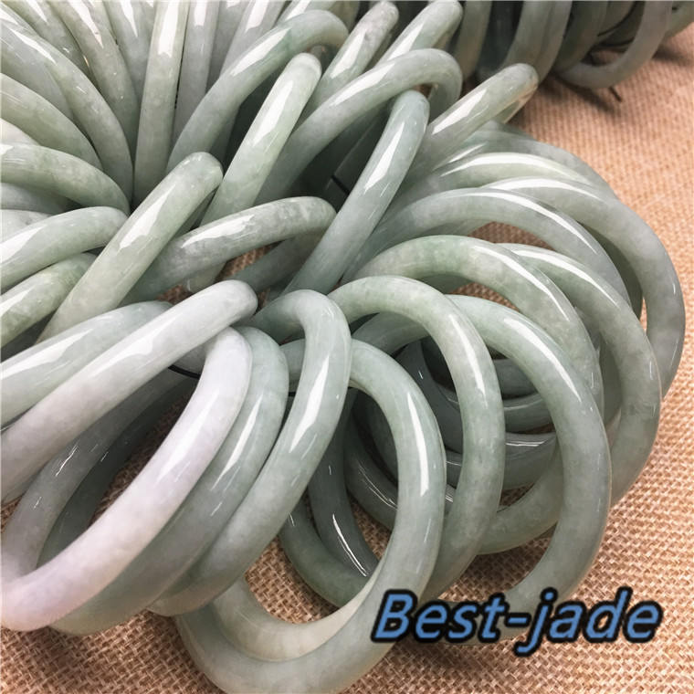 Certificated SMALL Size Natural Grade A Jade Bangle KID Bracelet Baby Handmade Children Boy Girl trottie Chain Green Burma Jadeite 1.63in
