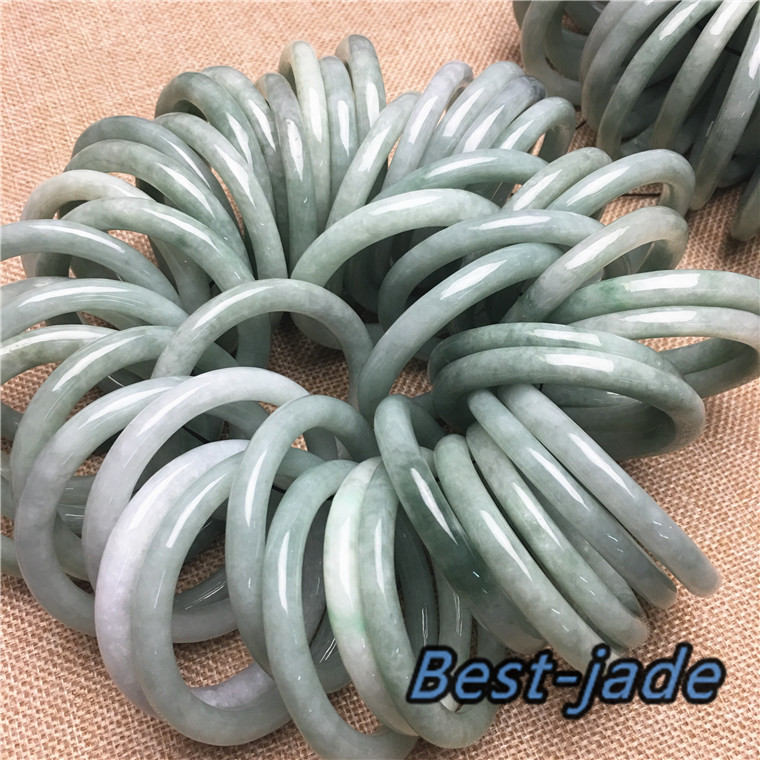 Certificated SMALL Size Natural Grade A Jade Bangle KID Bracelet Baby Handmade Children Boy Girl trottie Chain Green Burma Jadeite 1.63in