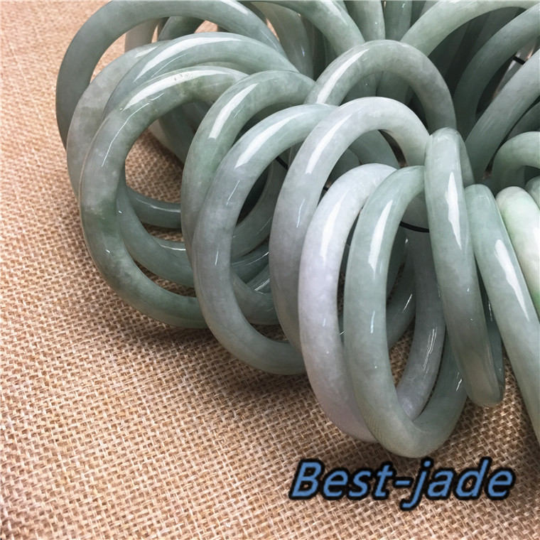 Certificated SMALL Size Natural Grade A Jade Bangle KID Bracelet Baby Handmade Children Boy Girl trottie Chain Green Burma Jadeite 1.63in