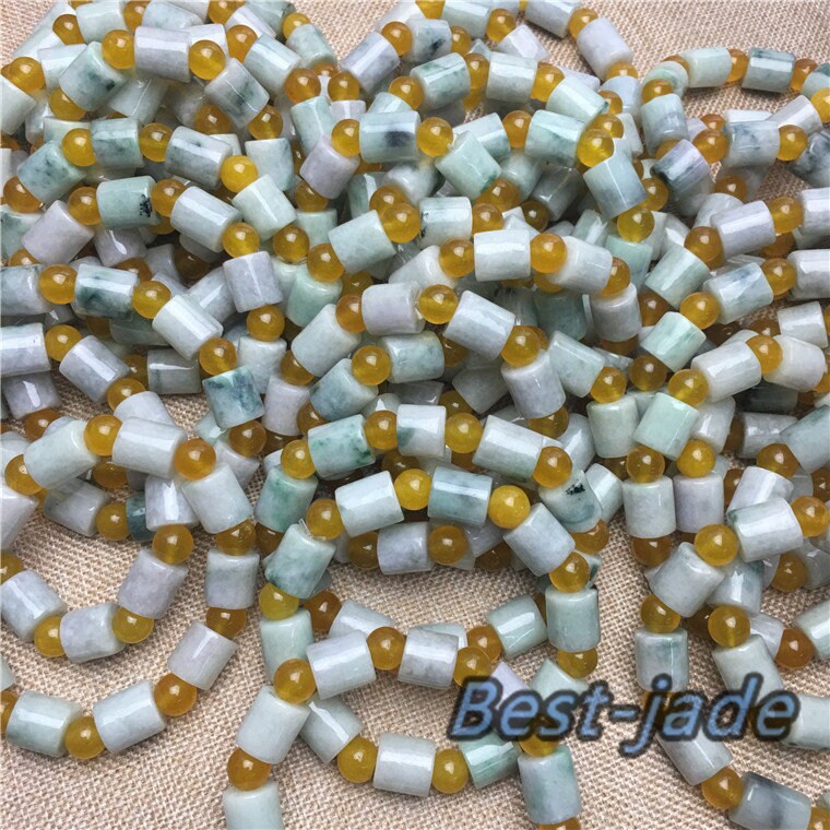 Burma Jade Grade A Natural Jadeite Hand carved Jade Round bead bangle Bracelet Chain Burma stone Armband string rope