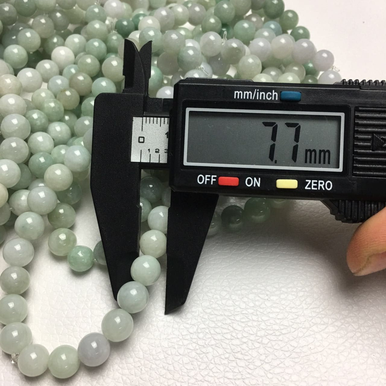 1PCS Certificated 6~18mm Round beads Grade A Natural Jadeite Hand carved Jade bangle Bracelet Chain stone Armband string rope n.