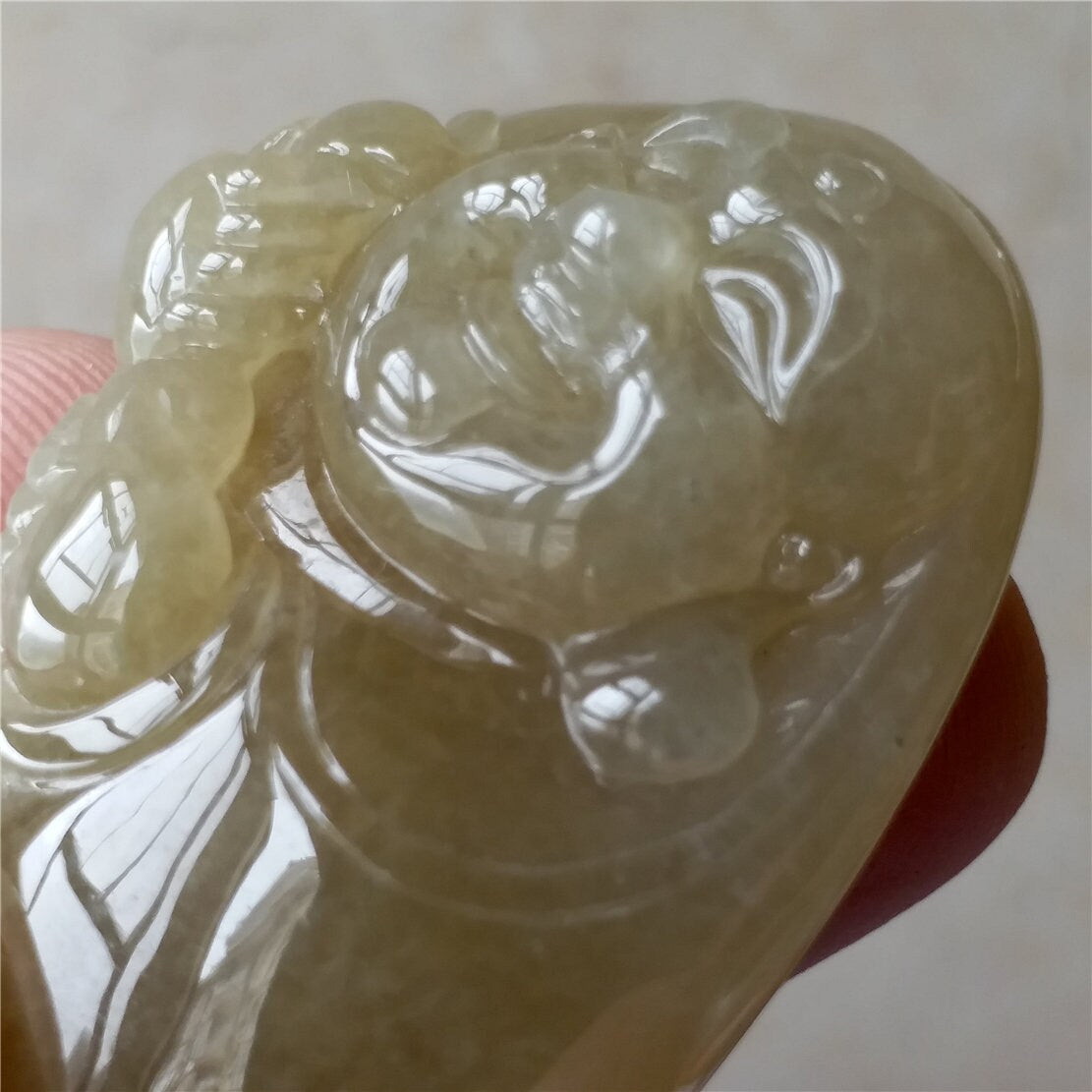 Grade A jade Buddha Yellow Ice Glass jade pendant Natural Green Jadeite BEADS Necklace Pendant Gemstone Type A stone A