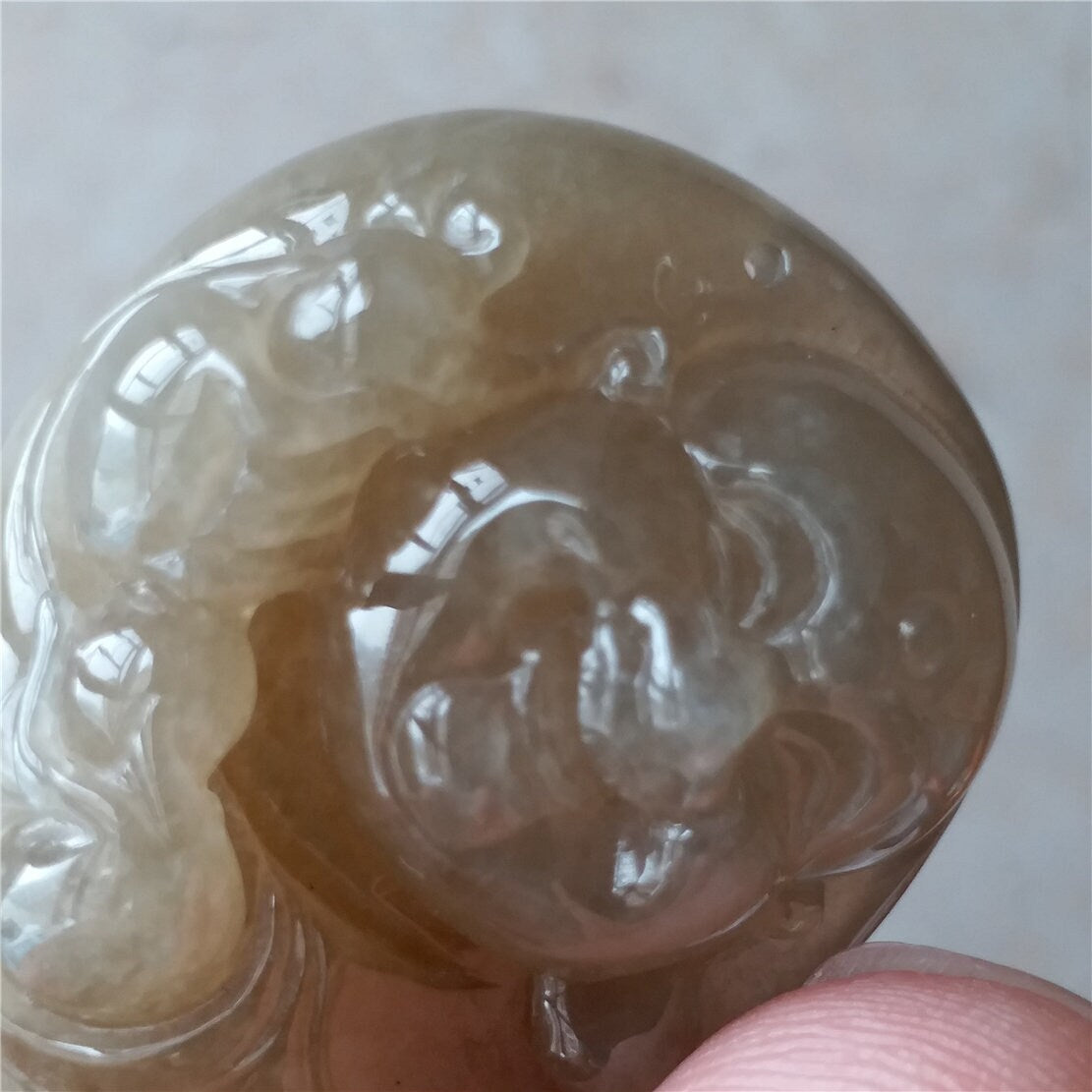 Grade A jade Buddha Yellow Ice Glass jade pendant Natural Green Jadeite BEADS Necklace Pendant Gemstone Type A stone A