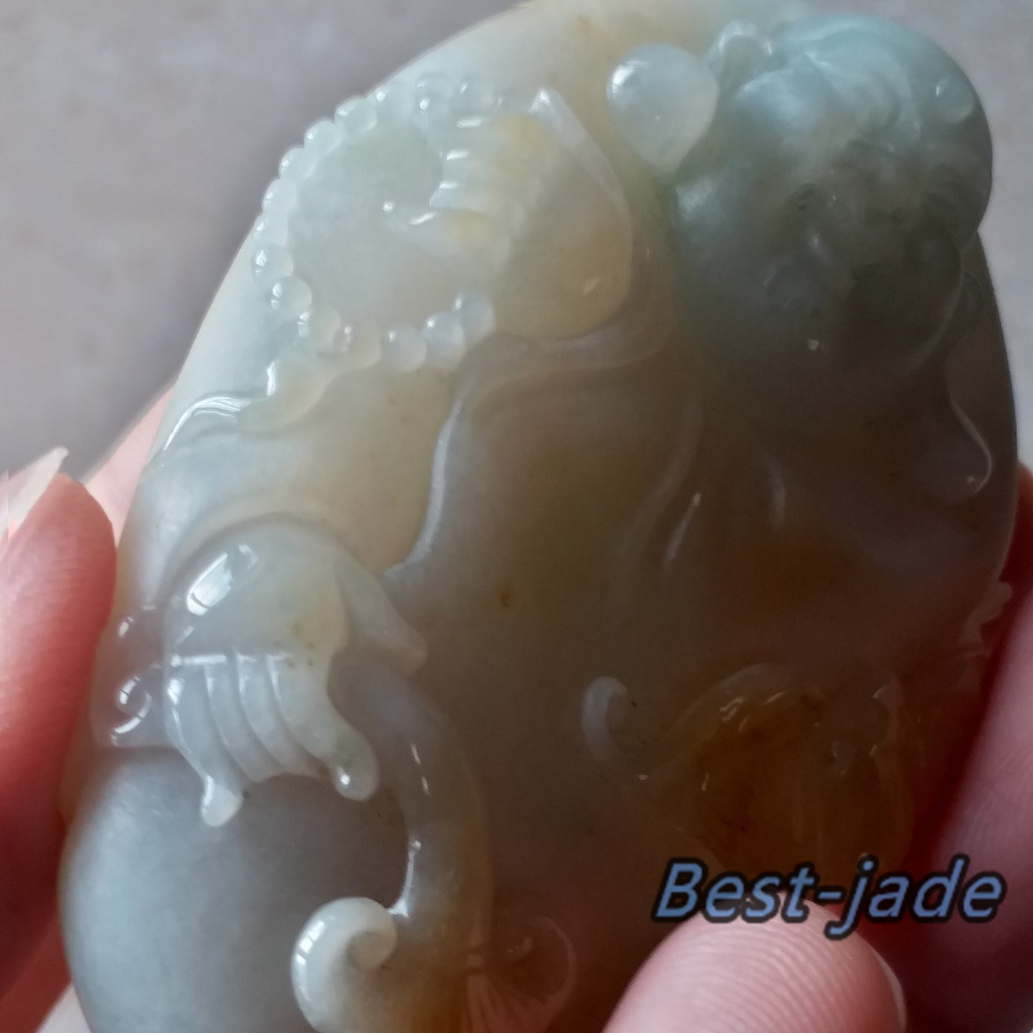 Big Natural Yellow Buddha Joss Dull polishing JADE Hand craved Grade AJadeite Lady pendant necklace BEADS Anhnger Gemstone Hanging