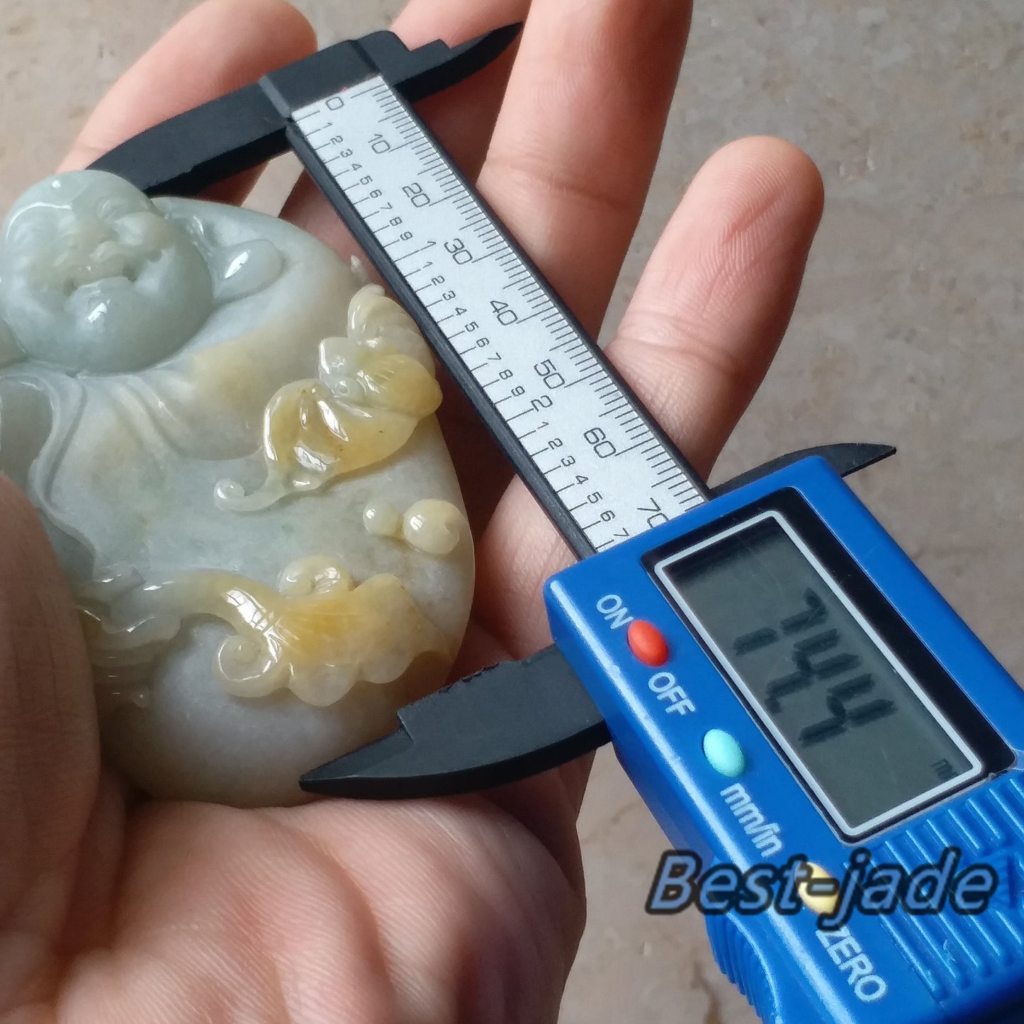 Big Natural Yellow Buddha Joss Dull polishing JADE Hand craved Grade AJadeite Lady pendant necklace BEADS Anhnger Gemstone Hanging