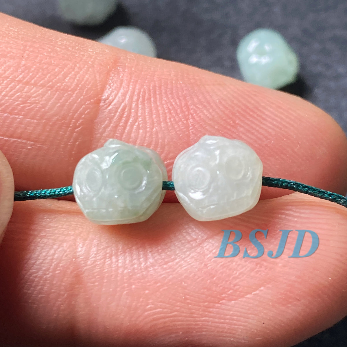 Cute Halloween pumpkin Natural Grade A Jade ICE Round Beads Burma Myanmar Jadeite Jewelry Father Christmas DIY Earrings Jewelry gift Jade supplies