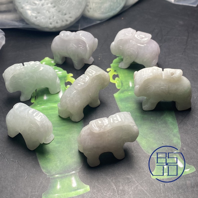 Natural Jadeite Elephant Pendant green Burma jade Animal Bead DIY jewelry Grade A jade gift