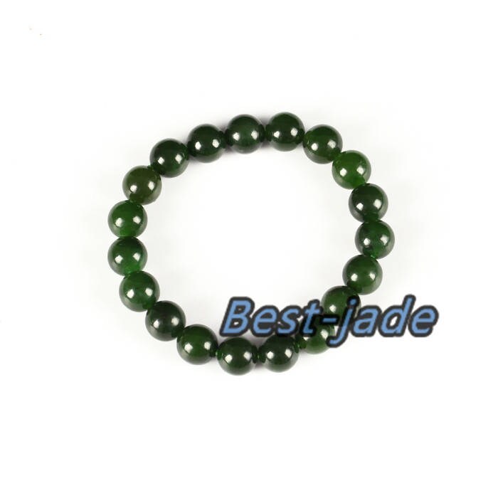 Kanadischer Jaspis Top 10mm Grade Apfelgrün Natur Nephrit Jade Perlen Armreif Armband Pounamu Maori BC Greenstone Damen Damenschmuck