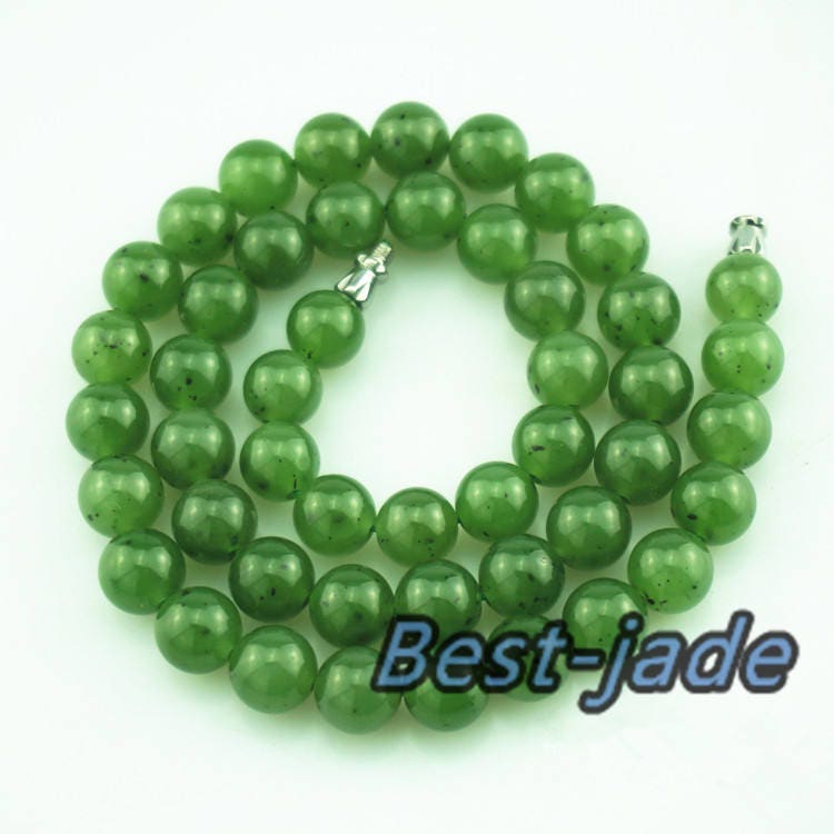 Certificated Top Grade Apple Gemstone POUNAMU Nephrite Bead size 9mm necklace New Zealand Jade Maori style Pulsera Beads