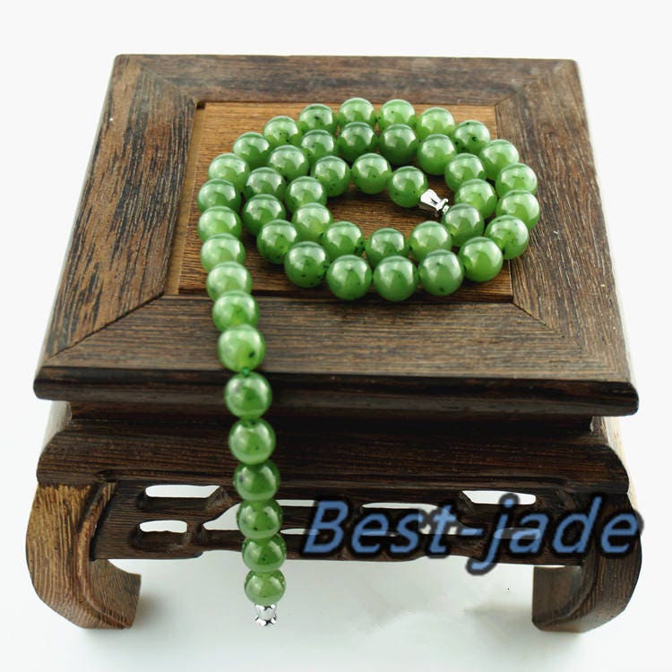 Certificated Top Grade Apple Gemstone POUNAMU Nephrite Bead size 9mm necklace New Zealand Jade Maori style Pulsera Beads