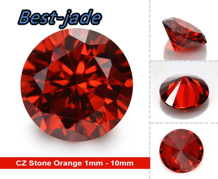 15PCS 1CT 6.5*6.5MM Zircon Natural Garnet Faceted GEMSTONE Diamond Loose Round