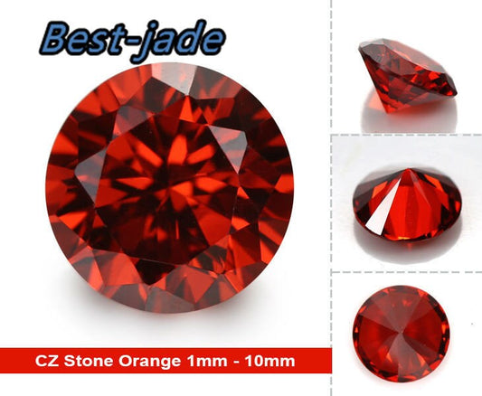 15PCS 1CT 6.5*6.5MM Zircon Natural Garnet Faceted GEMSTONE Diamond Loose Round