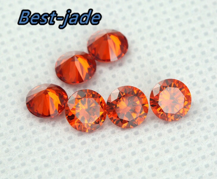 15PCS 1CT 6.5*6.5MM Zircon Natural Garnet Faceted GEMSTONE Diamond Loose Round