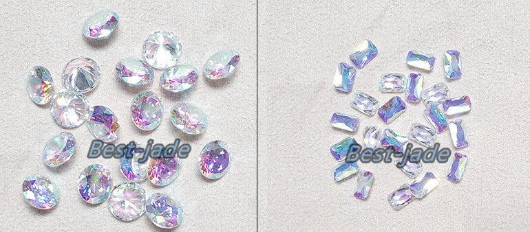 15PCS 1CT 6.5*6.5MM Zirconia Natural Faceted GEMSTONE Diamond Loose Round